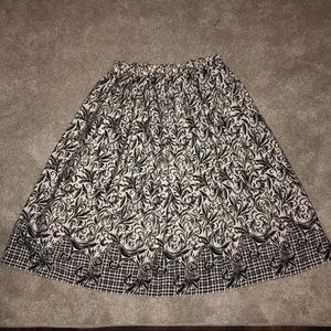 Black and cream skirt